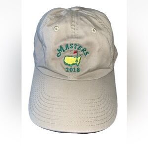 Masters Golf Tournament Baseball Hat 2018 Khaki Tan Adjustable Cap Augusta